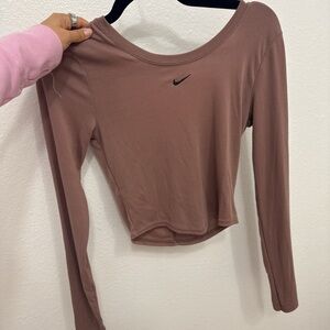 Nike Women's Long Sleeve Tee - Tan